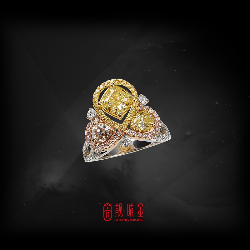 GIA1.27克拉黃彩鑽戒指（已承蒙珍藏）